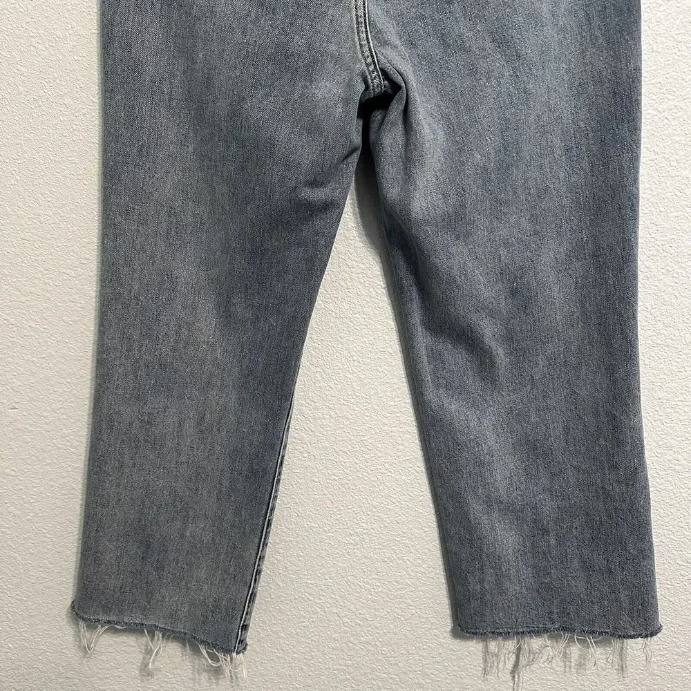 Pistola Cassie High Waist Ripped Crop Straight Leg Jeans In Los Feliz  Size 30 - Picture 6 of 16